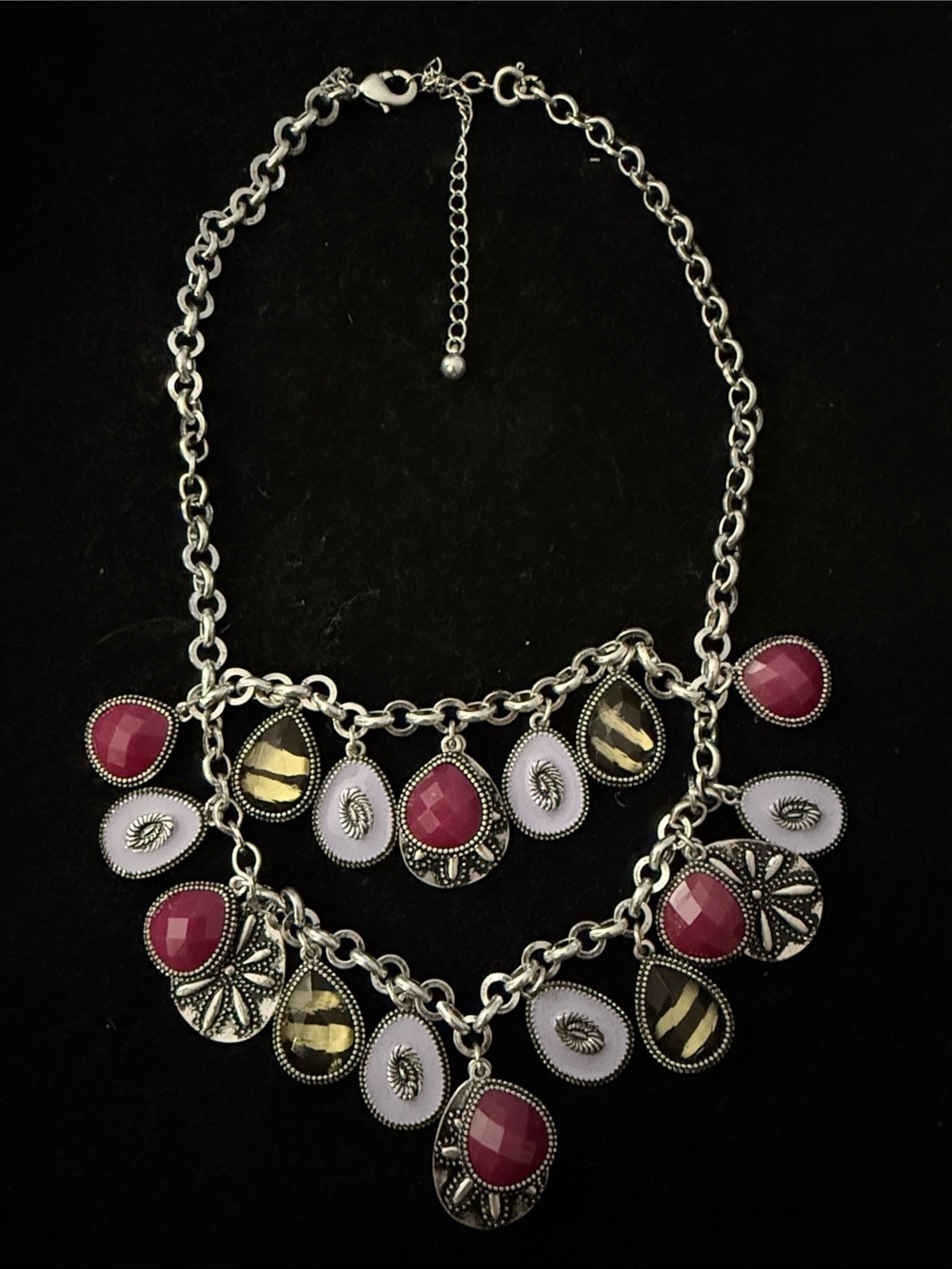 Premier Designs Violet Reversible Multi-Charm Necklace